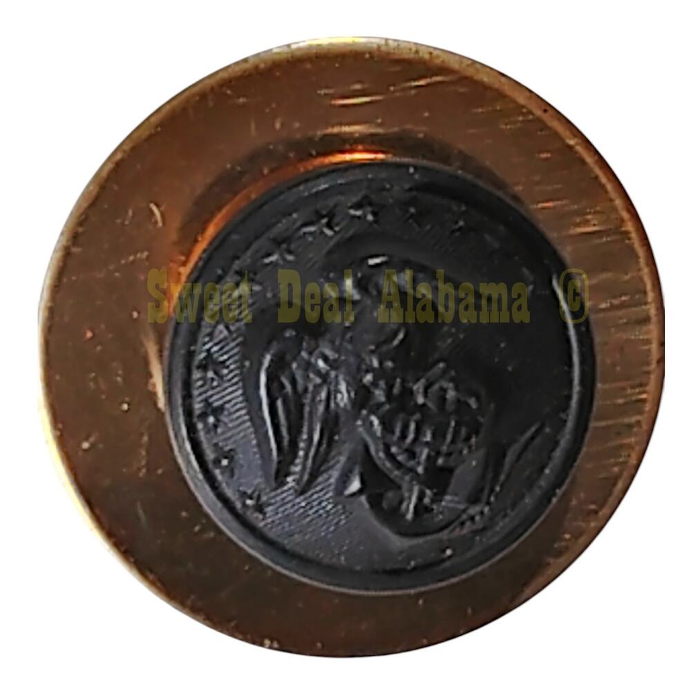 Waterbury Button Company- USMC Screw Post Button for Service Caps, 5/8"D